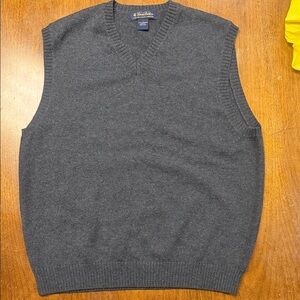 Brooks Brothers Charcoal V-Neck Sweater Vest